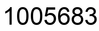 Number 1005683 black image