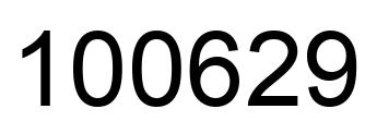 Number 100629 black image