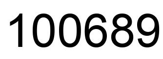 Número 100689 imagen negro