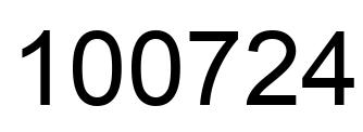 Number 100724 black image