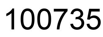 Number 100735 black image