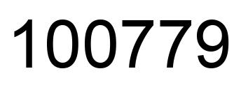 Number 100779 black image