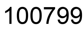 Number 100799 black image