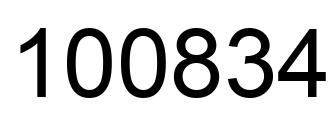 Number 100834 black image