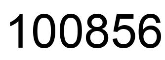 Number 100856 black image