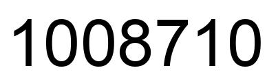 Number 1008710 black image