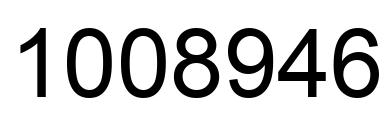 Number 1008946 black image