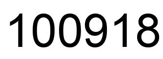 Number 100918 black image