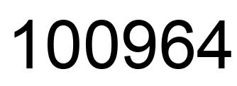 Number 100964 black image