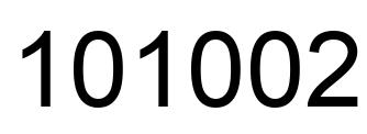 Número 101002 imagen negro