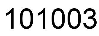 Número 101003 imagen negro