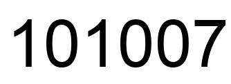 Número 101007 imagen negro
