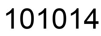 Número 101014 imagen negro