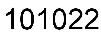 Número 101022 imagen negro