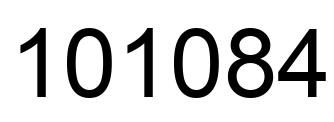 Number 101084 black image