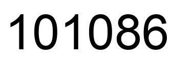 Number 101086 black image