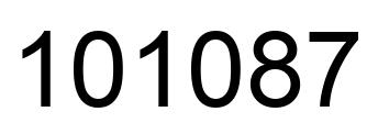 Number 101087 black image