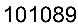 Number 101089 black image