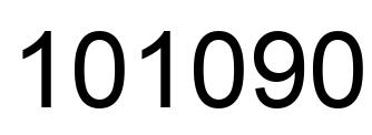 Number 101090 black image