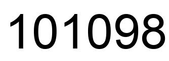 Number 101098 black image