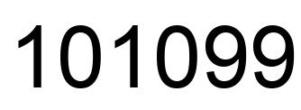 Number 101099 black image