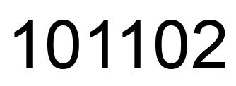 Number 101102 black image