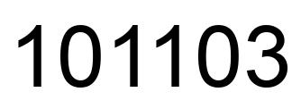Number 101103 black image