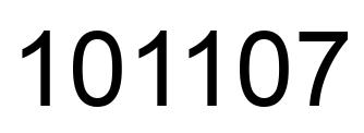 Number 101107 black image