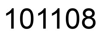 Number 101108 black image