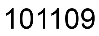 Number 101109 black image