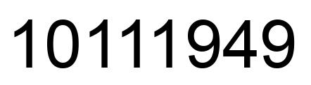 Número 10111949 imagen negro