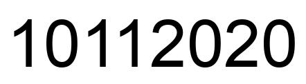 Number 10112020 black image