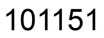 Número 101151 imagen negro