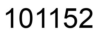 Número 101152 imagen negro