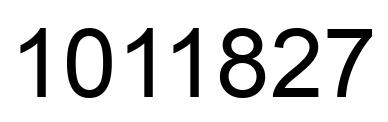 Number 1011827 black image