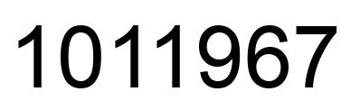 Number 1011967 black image