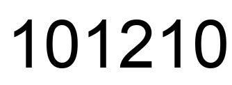 Número 101210 imagen negro