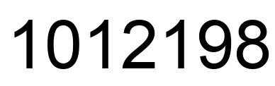 Number 1012198 black image