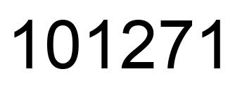Número 101271 imagen negro
