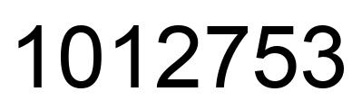 Number 1012753 black image