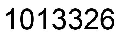 Number 1013326 black image