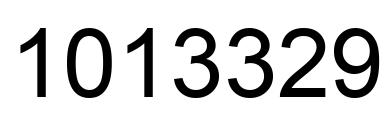 Number 1013329 black image