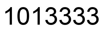 Number 1013333 black image