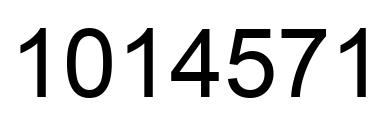 Number 1014571 black image