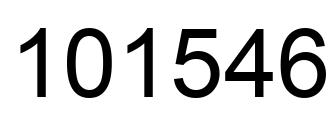 Number 101546 black image