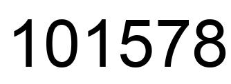 Number 101578 black image
