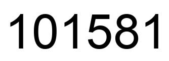 Number 101581 black image