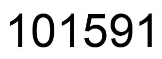 Number 101591 black image