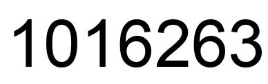 Number 1016263 black image