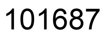 Number 101687 black image